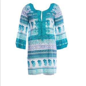 Calypso St.Barth Tunic Blue Turquoise Coverup